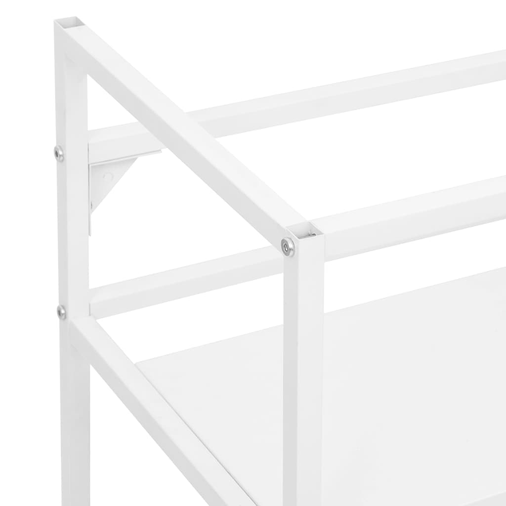vidaXL Meuble sous-vasque de salle de bain blanc 79x38x83 cm en fer