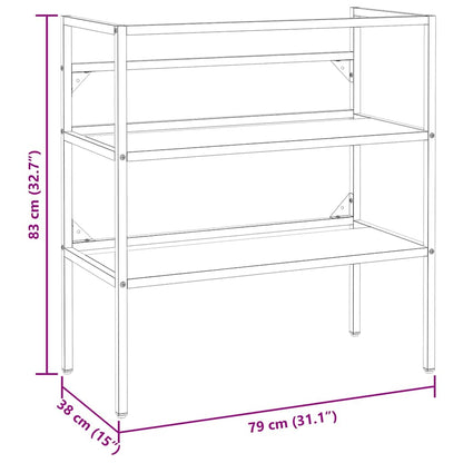vidaXL Meuble sous-vasque de salle de bain blanc 79x38x83 cm en fer