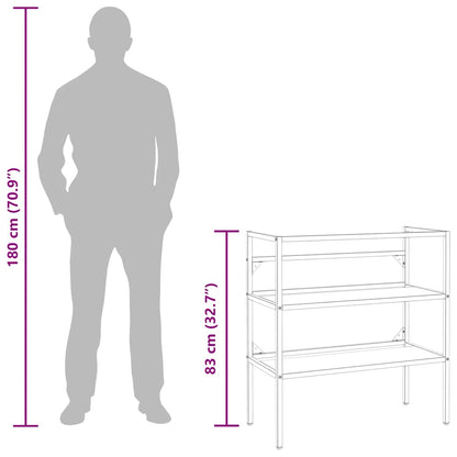 vidaXL Meuble sous-vasque de salle de bain blanc 79x38x83 cm en fer