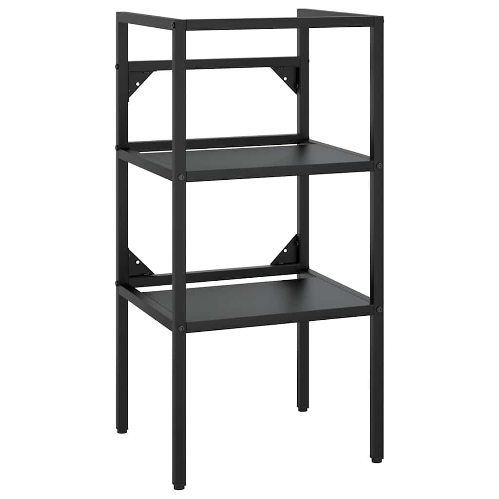 vidaXL Meuble sous-vasque de salle de bain noir 40x38x83 cm Fer