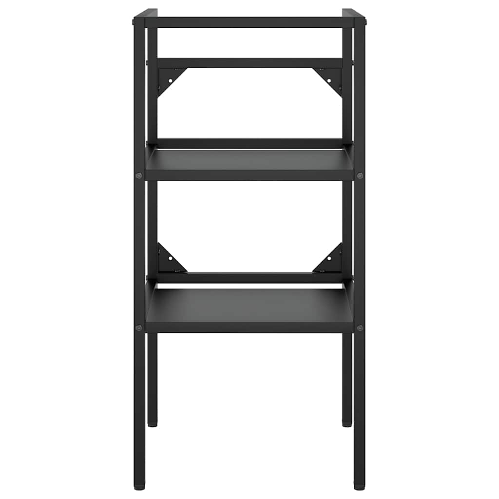 vidaXL Meuble sous-vasque de salle de bain noir 40x38x83 cm Fer