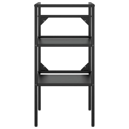 vidaXL Meuble sous-vasque de salle de bain noir 40x38x83 cm Fer