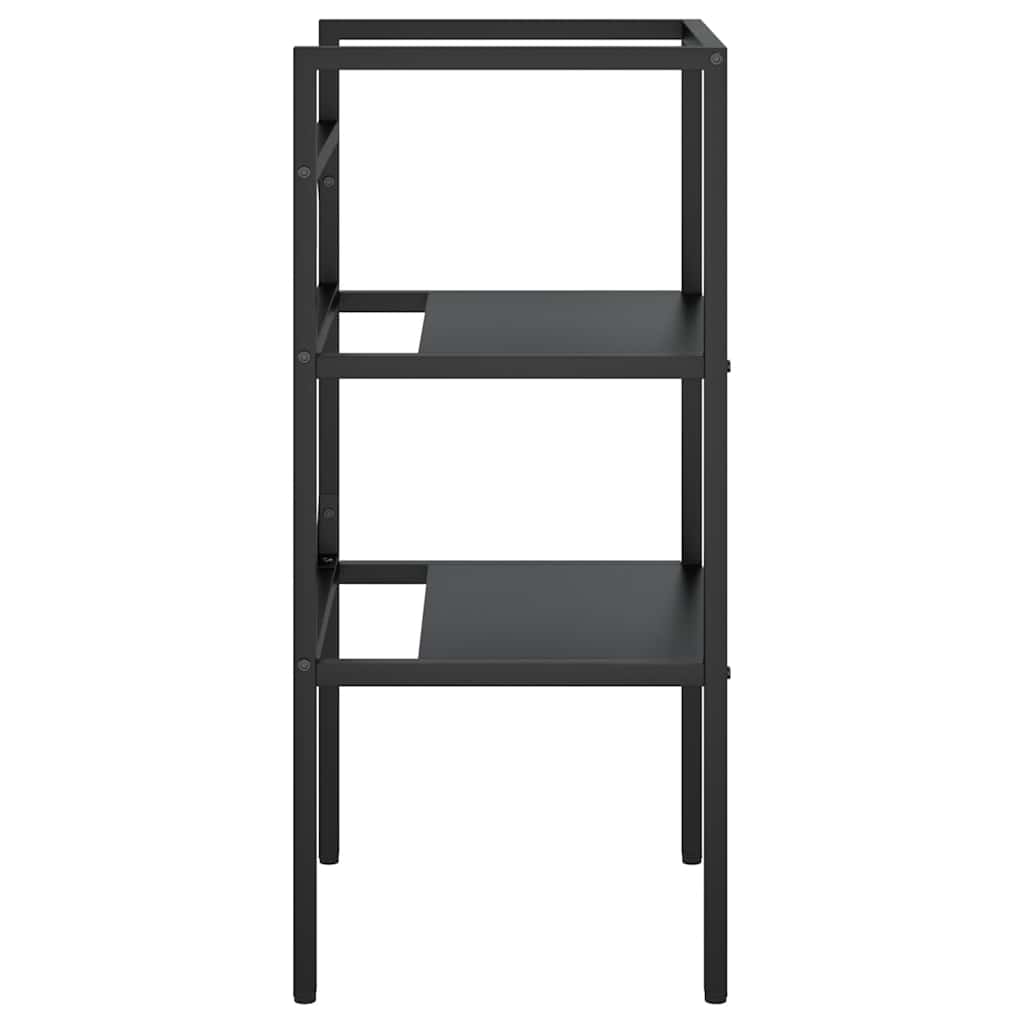 vidaXL Meuble sous-vasque de salle de bain noir 40x38x83 cm Fer