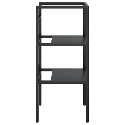 vidaXL Meuble sous-vasque de salle de bain noir 40x38x83 cm Fer