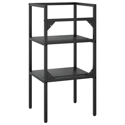 vidaXL Meuble sous-vasque de salle de bain noir 40x38x83 cm Fer
