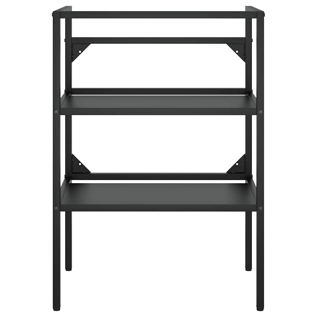 vidaXL Meuble sous-vasque de salle de bain Noir 59x38x83 cm Fer