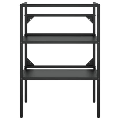 vidaXL Meuble sous-vasque de salle de bain Noir 59x38x83 cm Fer