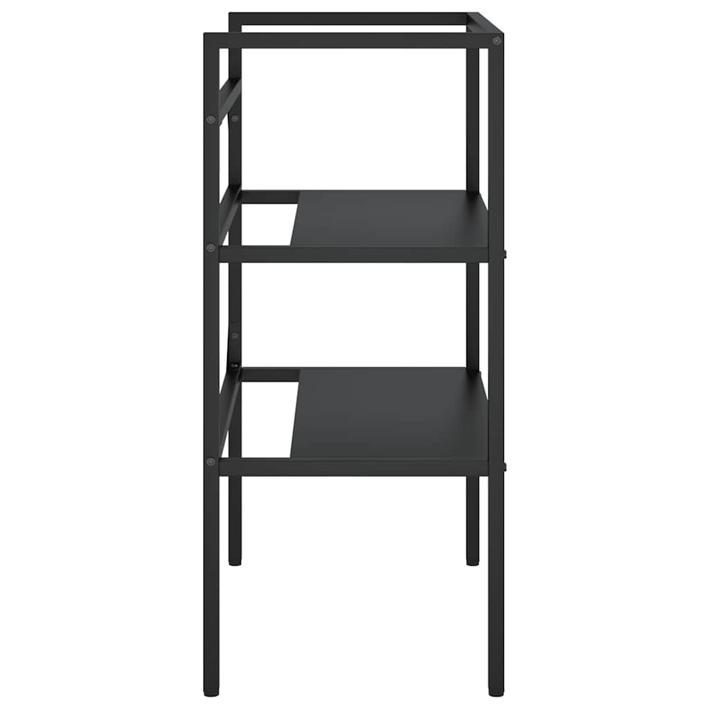vidaXL Meuble sous-vasque de salle de bain Noir 59x38x83 cm Fer