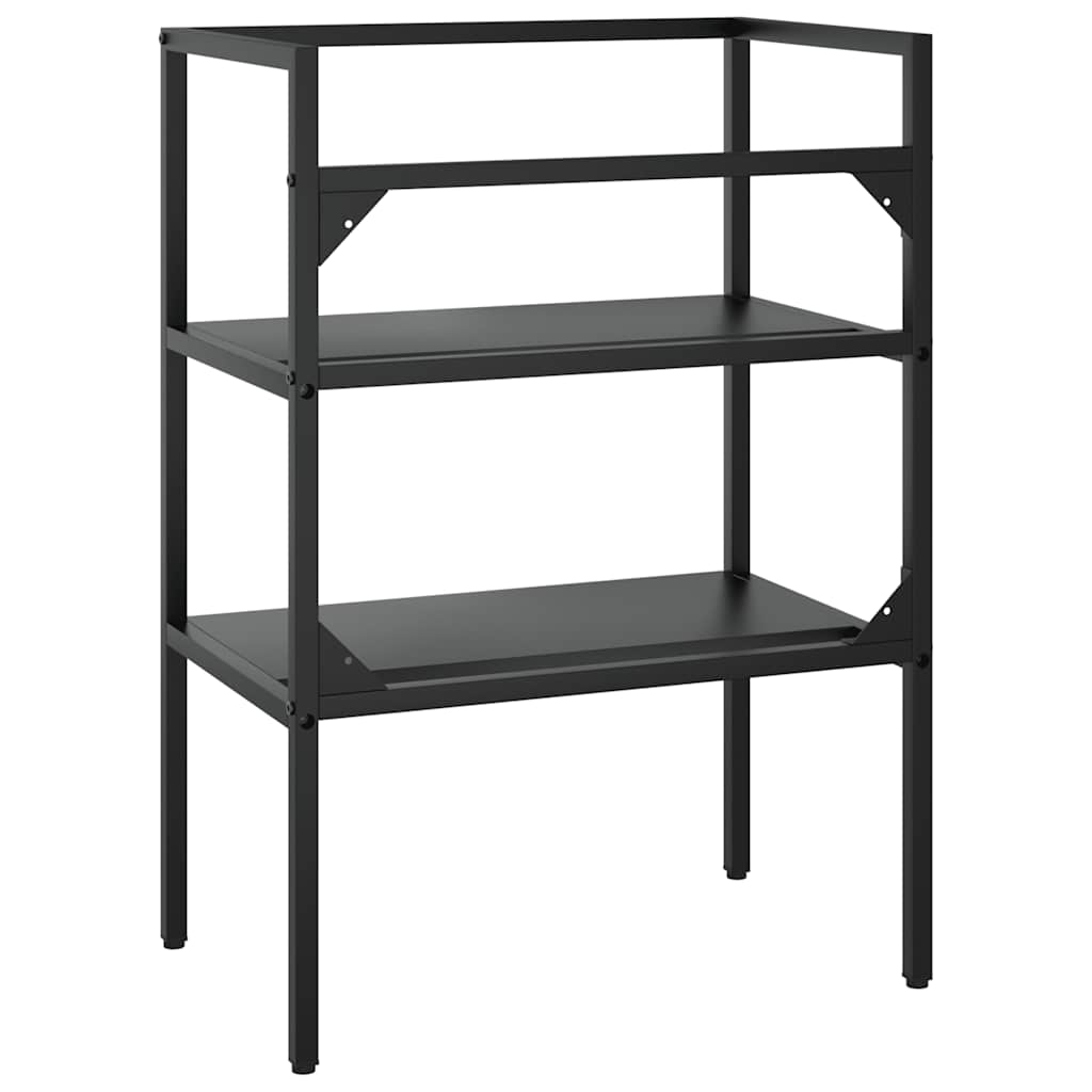 vidaXL Meuble sous-vasque de salle de bain Noir 59x38x83 cm Fer