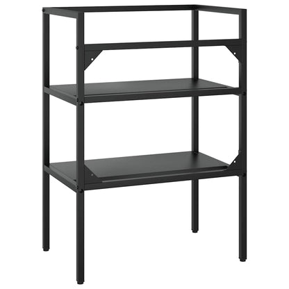 vidaXL Meuble sous-vasque de salle de bain Noir 59x38x83 cm Fer