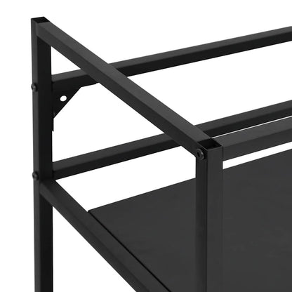vidaXL Meuble sous-vasque de salle de bain Noir 59x38x83 cm Fer