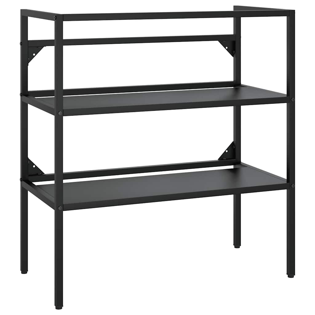 vidaXL Meuble sous-vasque Noir 79x38x83 cm Fer