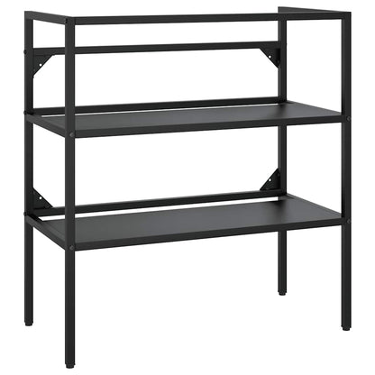 vidaXL Meuble sous-vasque Noir 79x38x83 cm Fer