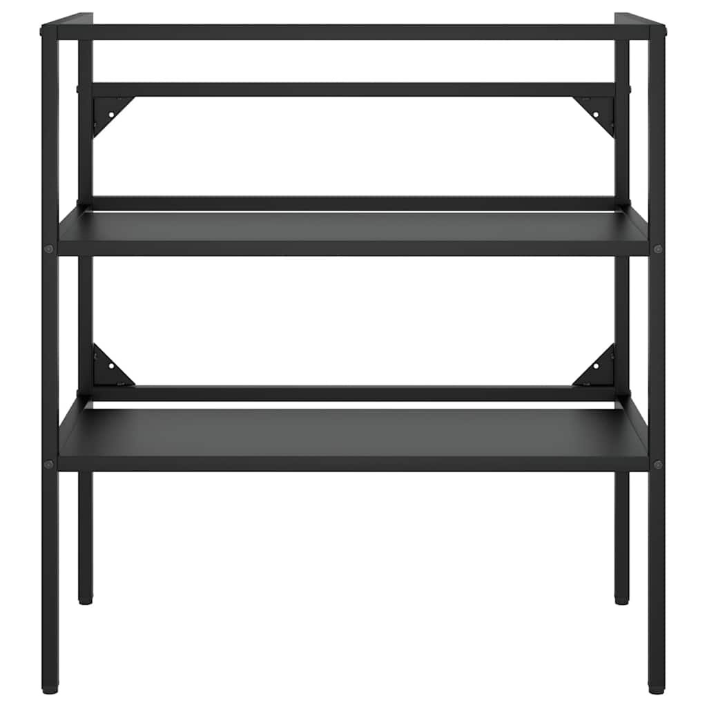 vidaXL Meuble sous-vasque Noir 79x38x83 cm Fer