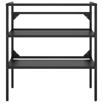vidaXL Meuble sous-vasque Noir 79x38x83 cm Fer