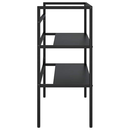 vidaXL Meuble sous-vasque Noir 79x38x83 cm Fer