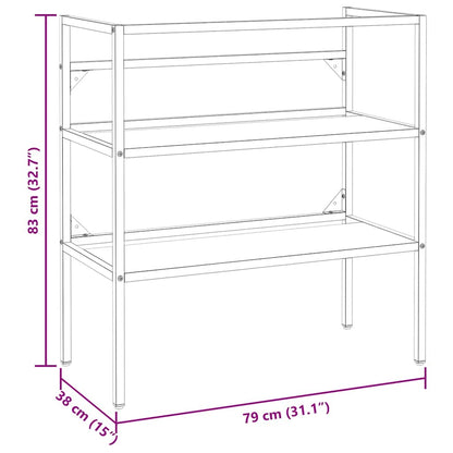 vidaXL Meuble sous-vasque Noir 79x38x83 cm Fer