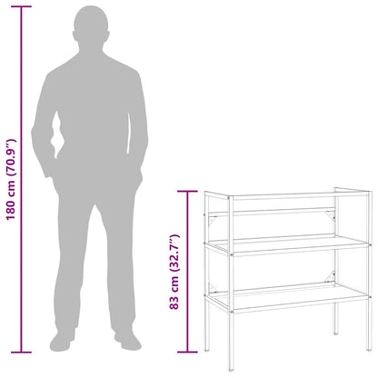vidaXL Meuble sous-vasque Noir 79x38x83 cm Fer