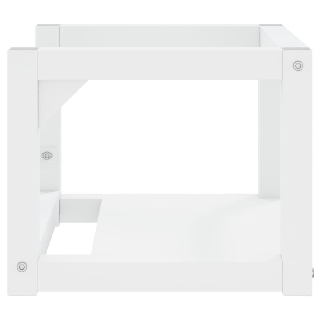 vidaXL Meuble de lavabo mural blanc 40x38x31 cm fer