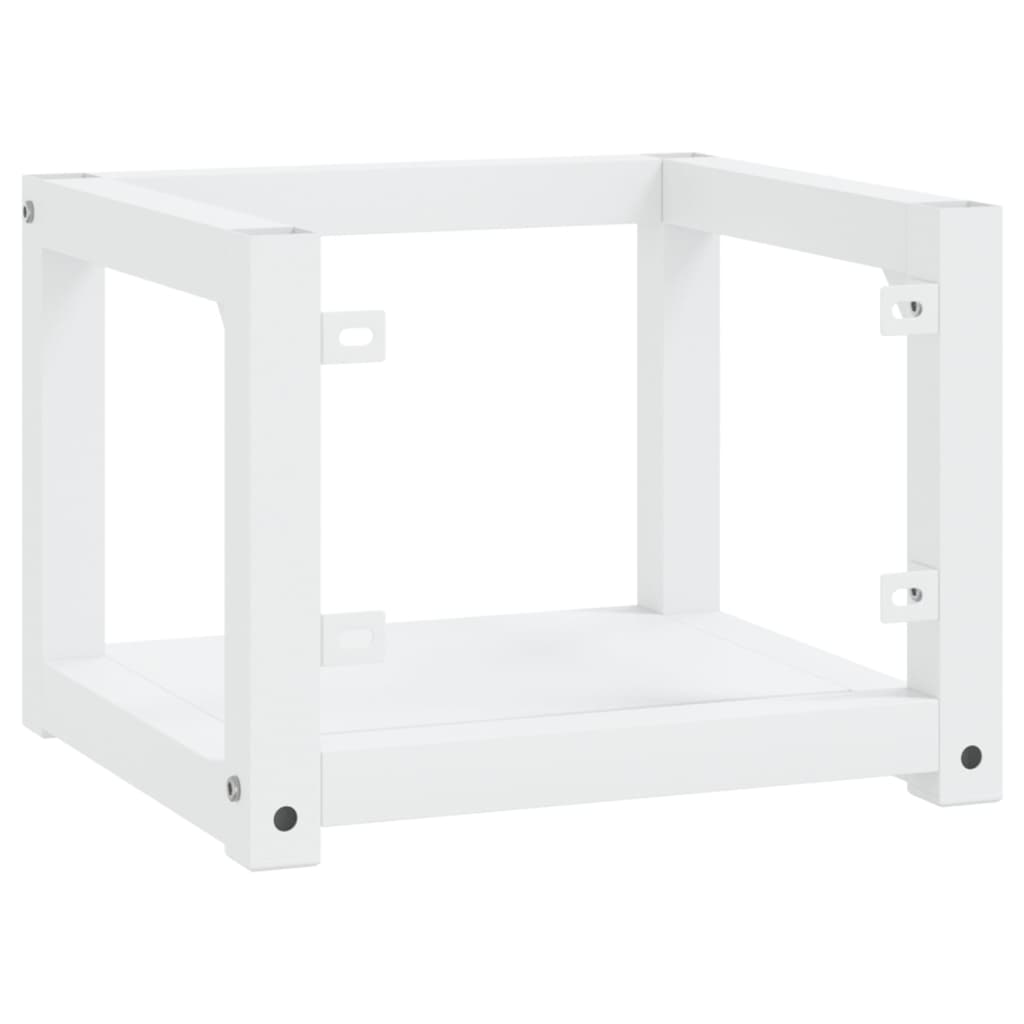 vidaXL Meuble de lavabo mural blanc 40x38x31 cm fer