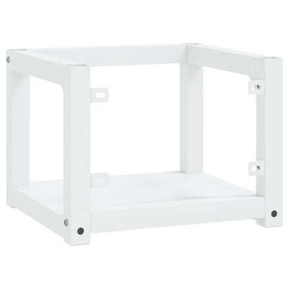 vidaXL Meuble de lavabo mural blanc 40x38x31 cm fer