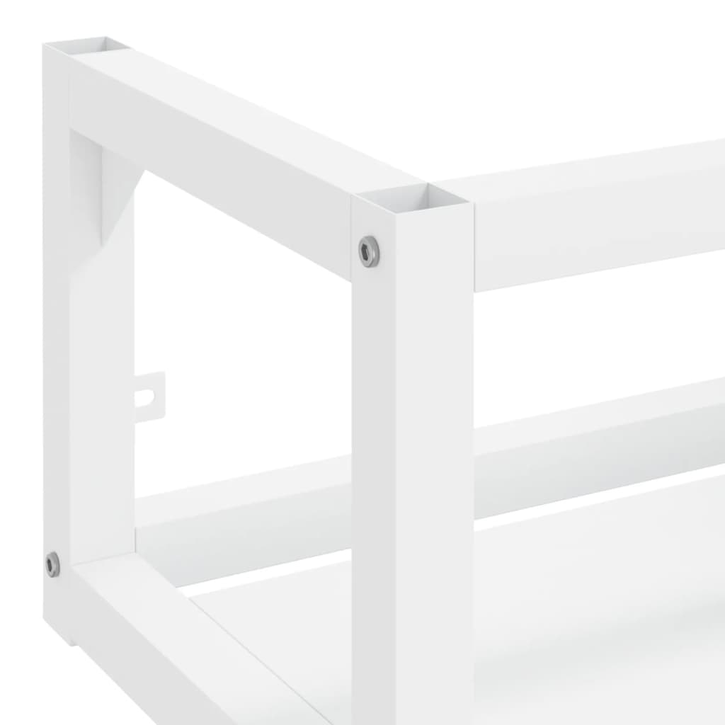vidaXL Meuble de lavabo mural blanc 40x38x31 cm fer