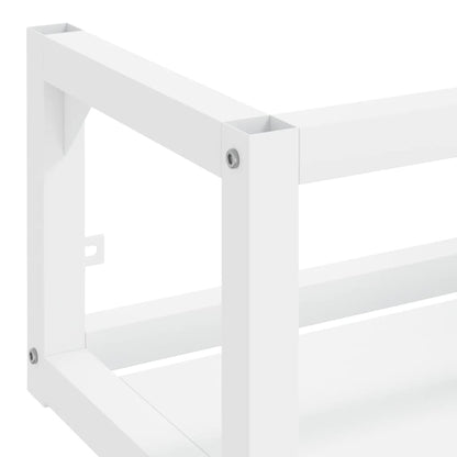 vidaXL Meuble de lavabo mural blanc 40x38x31 cm fer