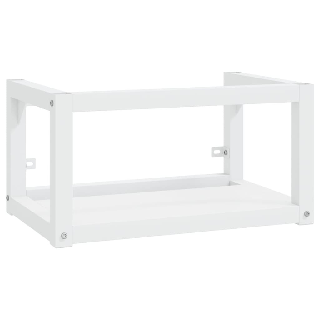 vidaXL Meuble lavabo mural de salle de bain Blanc 59x38x31 cm Fer