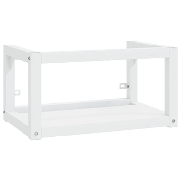 vidaXL Meuble lavabo mural de salle de bain Blanc 59x38x31 cm Fer