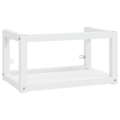 vidaXL Meuble lavabo mural de salle de bain Blanc 59x38x31 cm Fer