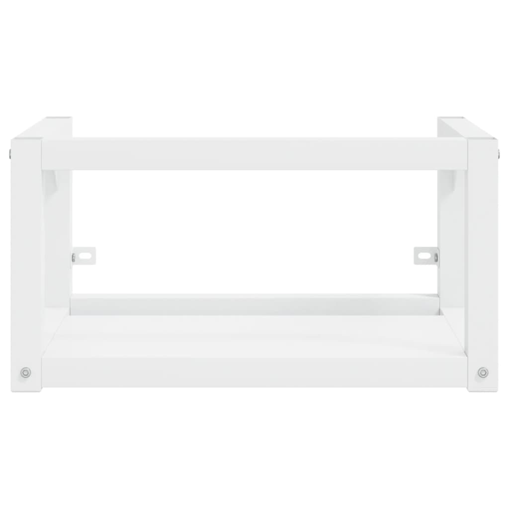 vidaXL Meuble lavabo mural de salle de bain Blanc 59x38x31 cm Fer