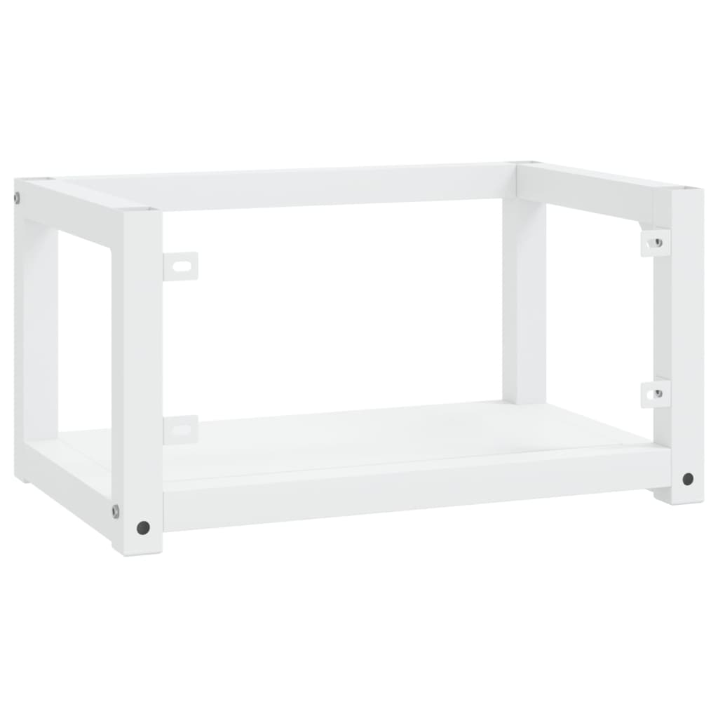 vidaXL Meuble lavabo mural de salle de bain Blanc 59x38x31 cm Fer