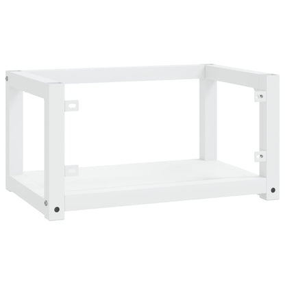 vidaXL Meuble lavabo mural de salle de bain Blanc 59x38x31 cm Fer