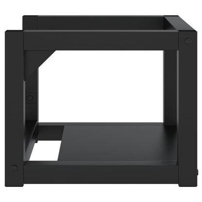 vidaXL Meuble sous-vasque mural noir 40x38x31 cm fer