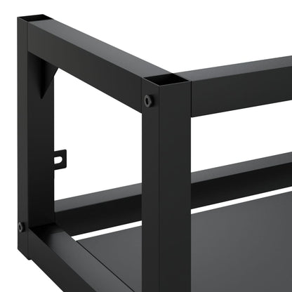 vidaXL Badezimmer Wand-Waschtischgestell Schwarz 59x38x31 cm Eisen