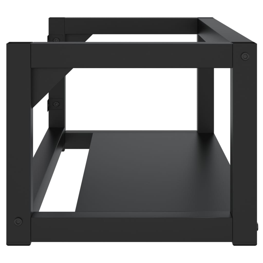 vidaXL Meuble sous-lavabo mural de salle de bain noir 79x38x31 cm fer
