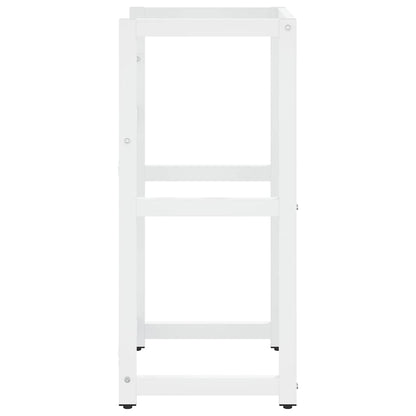 vidaXL Meuble sous-vasque de salle de bain Blanc 40x38x83 cm Fer