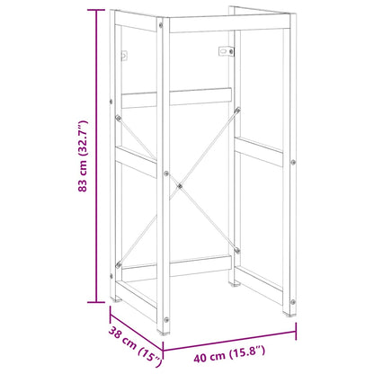 vidaXL Meuble sous-vasque de salle de bain Blanc 40x38x83 cm Fer