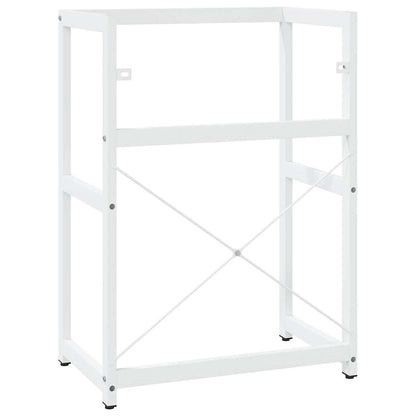 vidaXL Badezimmer Waschtischgestell Weiß 59x38x83 cm Eisen