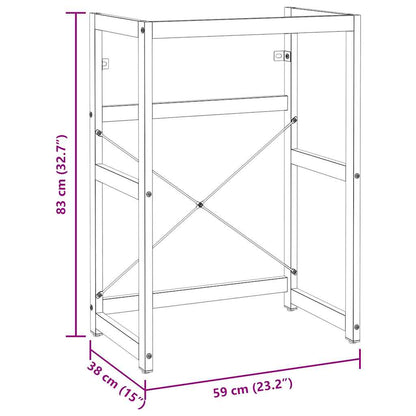 vidaXL Badezimmer Waschtischgestell Weiß 59x38x83 cm Eisen