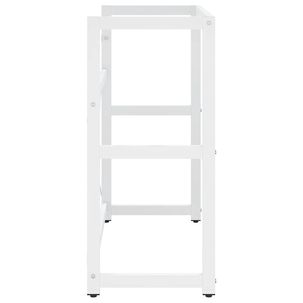 vidaXL Meuble sous-vasque de salle de bain blanc 79x38x83 cm en fer