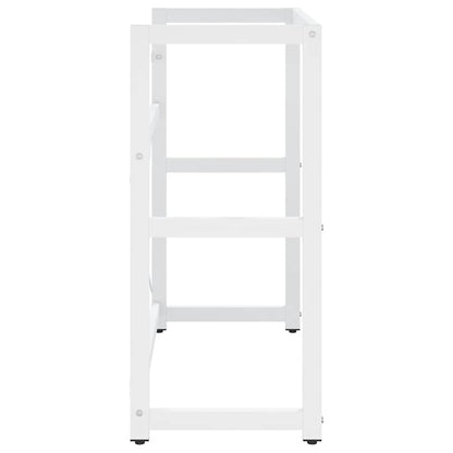 vidaXL Meuble sous-vasque de salle de bain blanc 79x38x83 cm en fer