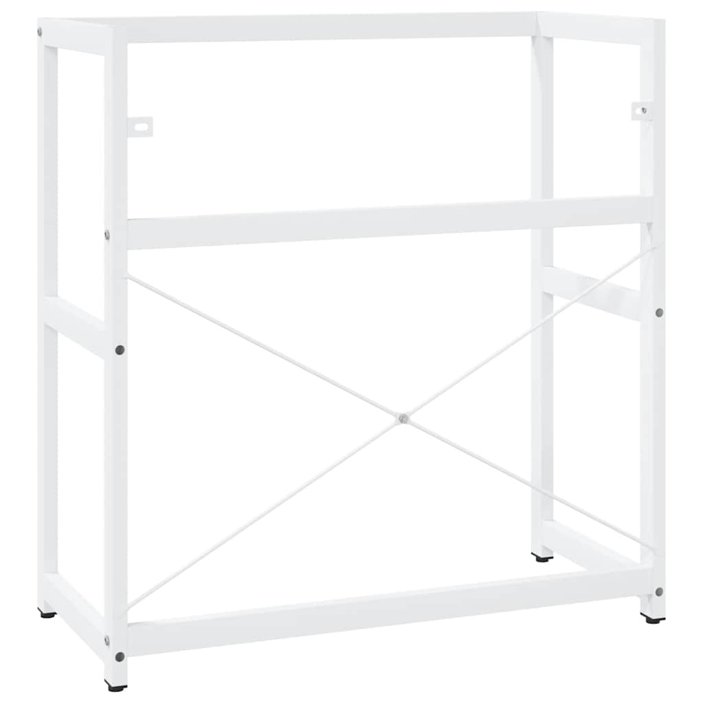 vidaXL Meuble sous-vasque de salle de bain blanc 79x38x83 cm en fer