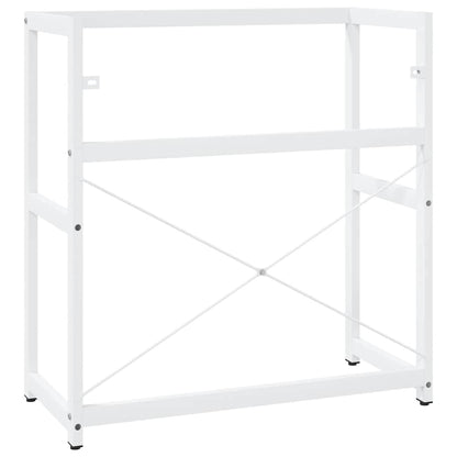 vidaXL Meuble sous-vasque de salle de bain blanc 79x38x83 cm en fer