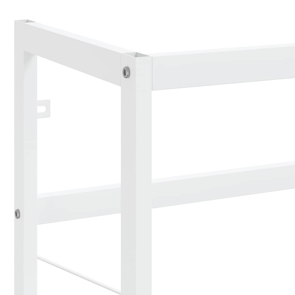 vidaXL Meuble sous-vasque de salle de bain blanc 79x38x83 cm en fer