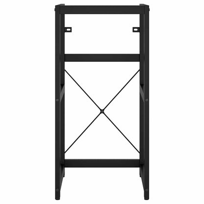 vidaXL Meuble sous-vasque de salle de bain noir 40x38x83 cm Fer