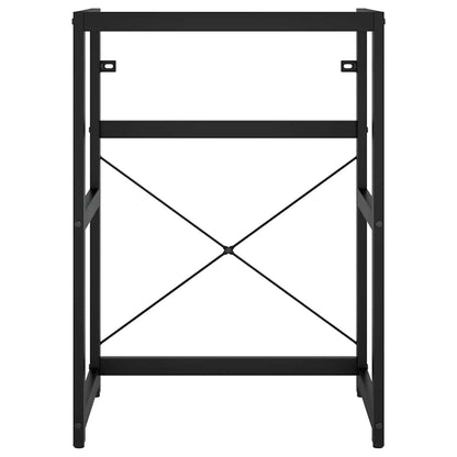 vidaXL Meuble sous-vasque de salle de bain Noir 59x38x83 cm Fer