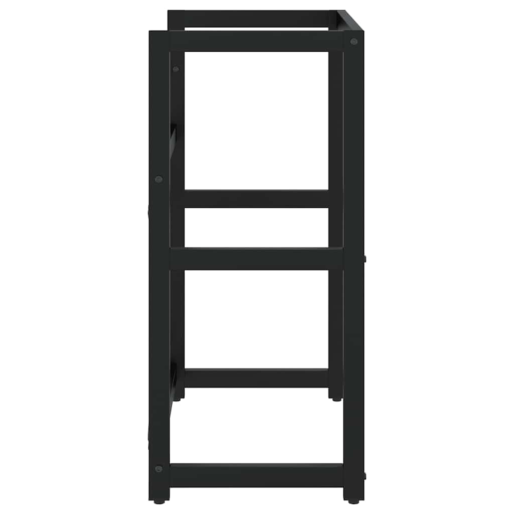 vidaXL Meuble sous-vasque de salle de bain Noir 59x38x83 cm Fer
