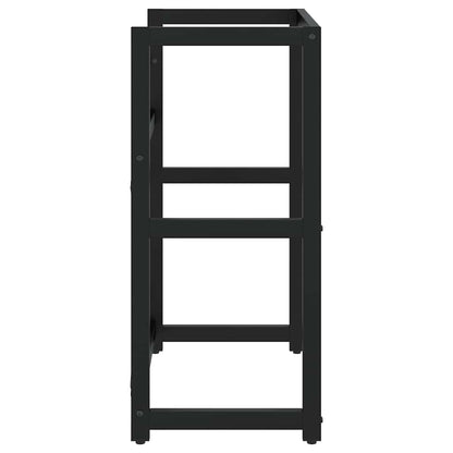 vidaXL Meuble sous-vasque de salle de bain Noir 59x38x83 cm Fer