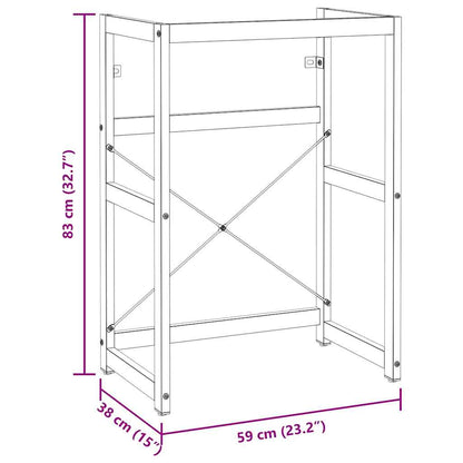 vidaXL Meuble sous-vasque de salle de bain Noir 59x38x83 cm Fer